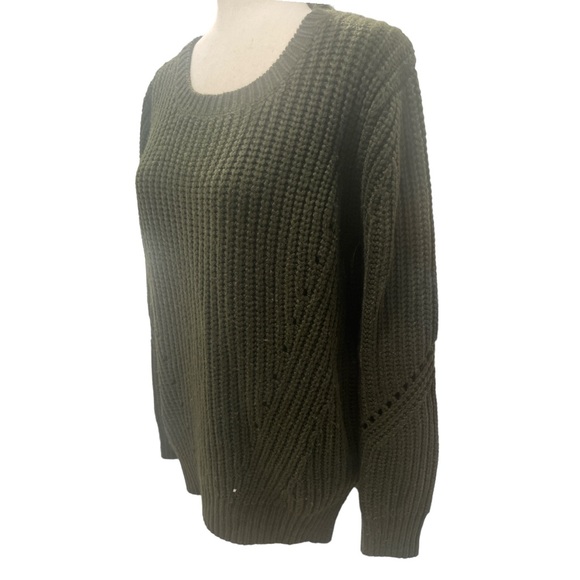 SALE! Fate Dark Green Crewneck Tunic Sweater M - Picture 2 of 10